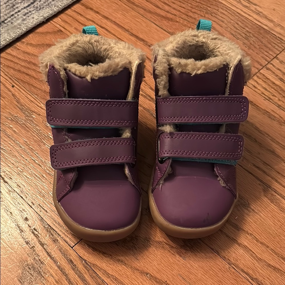 Ten Little Kids Purple Fur-Lined Boots Size  9